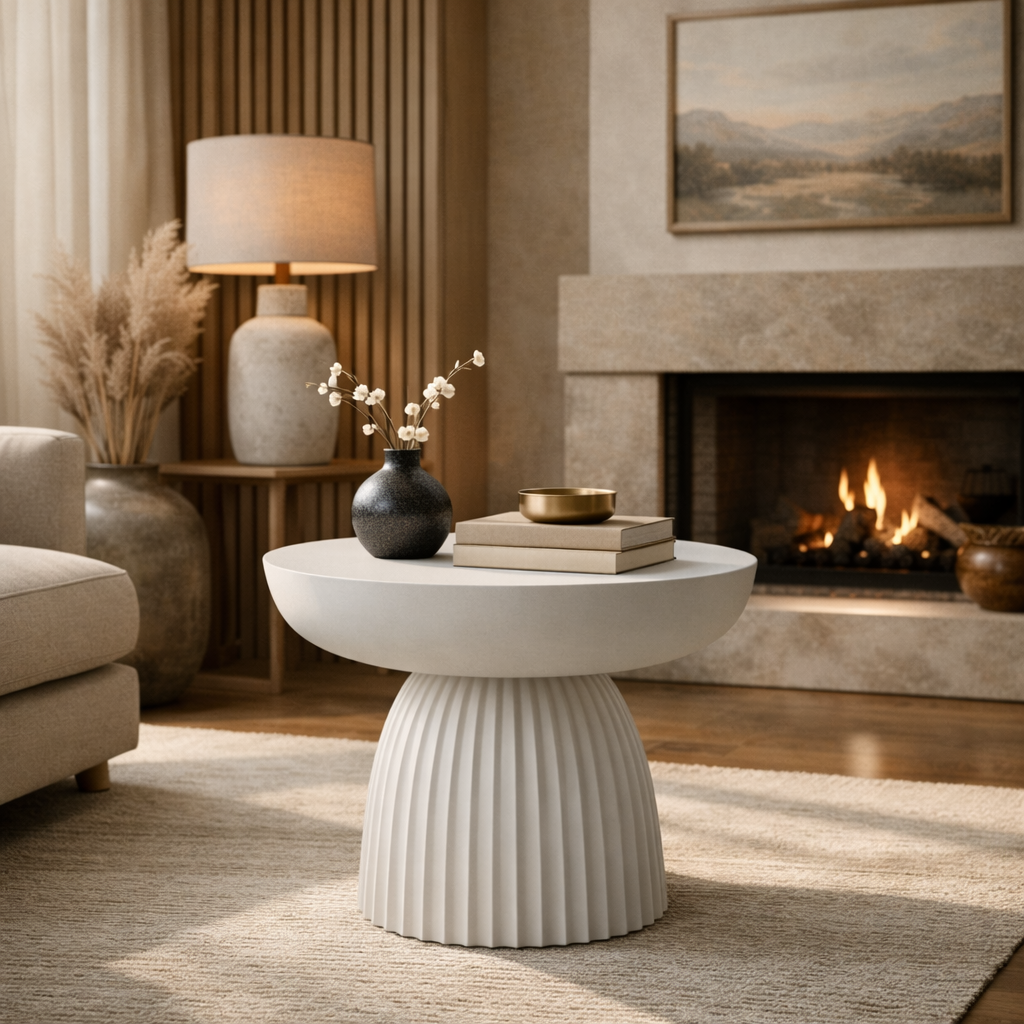 Moderne Keramik-Beistelltisch Schal